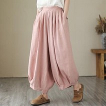 하렘팬츠 여자 알라딘바지 린넨 여름 요가 빅사이즈 바지 태국옷