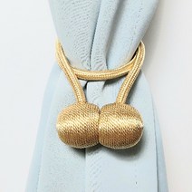 커튼 정리 묶는끈 마그네틱 자석 타이백 홀더 1입, 1개, 골드