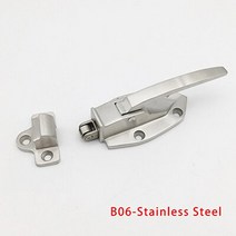 업소영 냉장고 손잡이 문고리 교체 스틸 스틸 도어 오븐 잠금 냉동고 잠금 래치 핸들 콜드 냉동고 도어락, B06- 스테인레스 스틸
