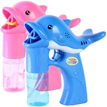돌고래 자동 버블건/ 본체 + 버블액 2개 + 건전지 LED 소풍 나들이 야외놀이 비눗방울 놀이, 임의배송