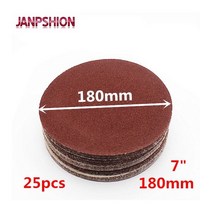 연마재 JANPSHION-샌더용 7 quot180mm 필 amp 스틱 샌드페이퍼 샌딩 디스크 25 개 그릿 포함 60 80 120 180 240 320 400 600 800 100, [12] grit 1000