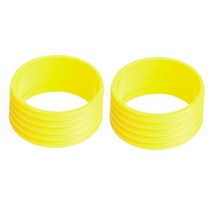 2 Lot 실리콘 테니스 라켓 그립 고정 핸들 봉인 된 루프 커버 끝 반지 랩 래퍼 잠금 링, 05 Yellow