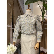 써스데이아일랜드 잔꽃 코듀로이 볼륨 블라우스(T218ABL233W)(1331544)
