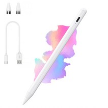 스마트폰터치펜범용 정전식 액티브 스타일러스 터치 스크린 펜 스마트 IOS/안드로이드 iPad 전화 연필 드, 한개옵션1, 01 white