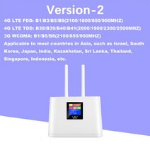 KuWFi 4G lte 라이브러리 한국 외부 안테나 150Mbps 잠금 해제 무선 마이포트 스마트 디스플레이가 있는 휴대용 WiFi 핫스팟, CHINA_Version 2