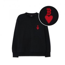 MLB 엠엘비 하트 오버핏 맨투맨 BOS (Black)