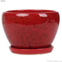 라오농 LAONONG 유럽식 말라카이트 블루 레드플라워 화분 도자기 특대호 거실 야외 발코니 개성 녹식분 청창 특가Ddfs512