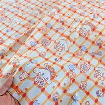 천원단 원단천 Sanrio-Cinnamoroll 강아지 145 면 직물 cm 너비 의류 Hometextile 쿠션 커버 바느질 작업 D, 04 (4)_01 0.5yard (45X140cm)