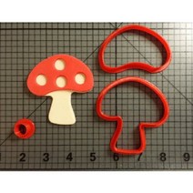 김펀칭기 김펀치 야채 시리즈 귀여운 버섯 집 모양 스팀 빵 쿠키 커터 케이크 퐁당 장식 금형 3D 인쇄 PLA, 03 mushroom 4 inch