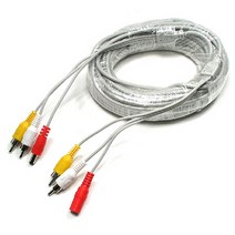 쭈bhnj__Coms CCTV 케이블 15m - 2RCA + DC 5.5 전원 회색 감시카메라 CCTV용품 CCVT 보안TV CCTV악세사리 CCTV부품♥hopenjoy!, ♥hopenjoy!
