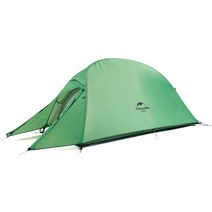 캠핑용 텐트Naturehike UL 텐트 2인용 이중층 컴팩트 초경량 전실 자립식 스커트 아웃도어 캠프 등산 하이, 03 그린 210T 1명