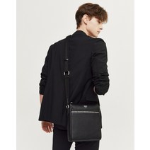 22SS [populet]블랙 라인배색 소가죽 크로스백 WBBA2E721BK