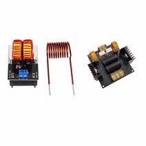2Set 5V-12V ZVS 유도 가열 전원 공급 장치 드라이버 보드 모듈 + 300W 20A ZVS 유도 가열 모듈이있는 코일, 하나, 사진 색상