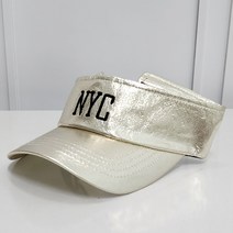 한스모자 nyc선캡 썬바이져 남녀공용 물놀이 수영장 골프 썬캡, 골드