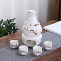 일본식 꽃 사케 정종잔 술잔세트 도꾸리 워머 중탕 도쿠리, 35