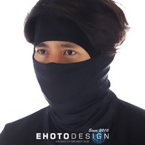 이호토 여름용 쿨 냉감 자외선차단 M1 오픈바라클라바 프로, 블랙
