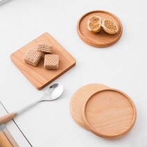 티코스터 원목 컵받침 컵받침대 유리컵받침 차 우드코스터 나무받침, 1 티코스터 원형