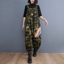 여자 작업복 멜빵바지 빅사이즈점프수트 여름멜빵바지