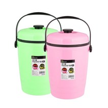 위dhns_음식물 비닐 쓰레기통 3L 휴지통 손잡이스레 가정용 물통 수거통♥dhn, ♥dhn분홍
