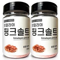 헬로우그린 그라인더 필요없는 히말라야 핑크솔트 그레뉼 200g(통) 얇은 입자, 핑크솔트 200g(통) 2개