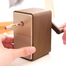 수동 연필깎이 색연필 미술용 학습용 원형 삼각형 육각형, 블랙
