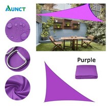 420D 방수 그늘막 햇빛 가리개 보호 그늘 항해 캠핑 천막 야외 캐노피 정원 파티오용 크기 AliExpress, Purple+Mount Accessory