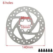 오토바이 부품 전기 스쿠터 140mm 디스크 브레이크 3 구멍 6 장치 액세서리, 04 NO 2 with screws