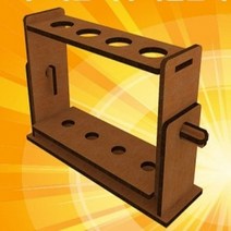 [4구] 빙글뱅글 나무시험관 꽂이, 1개