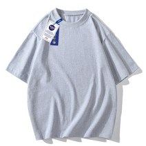 NASA 공동 미국 헤비 코튼 반팔 티셔츠 남성과 여성 루즈 퓨어 화이트 티셔츠 오버사이즈 바닥 셔츠