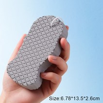 욕실바닥청소 실리콘솔 Soft Exfoilating Bath Sponge Body Cleaning Massager Shower Brush Peeling Magic Scrubber, [02] Grey, 02 Grey