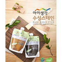 삼화페인트 아이생각 수성스테인 0.4L / 원목가구 리폼용 수성 스테인, 15. 라이트블랙, 1