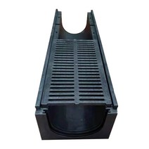 PE 배수로 측구관 수로관 빗물받이 그레이팅 트렌치, 1000x250x250x40(커버 포함)