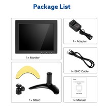 세로모니터 휴대용모니터 세로모니터 휴대용모니터 Eyoyo 10 인치 IPS HDMI 1024x768 CCTV 보안 모니터 소, 01 EM10O_04 EU 플매트 카펫 러그