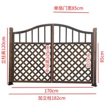 방무목 전원 단독 주택 마당 주차장 펜스 휀스 대문 울타리 인테리어 정원데코, 170cm 격자문(시멘트 바닥 기둥)