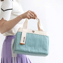 컬러 골프백 예쁜 스포츠 파우치 가방 여친선물 멀티 파우치 라운딩준비물 토트백 필드 패션 여성 예쁜, 파스텔블루