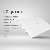 LG전자 2022 그램14(12세대) 14ZD90Q-GX56K [프리미엄 패키지] + 사은품 증정, Win10 Home, 16GB, 1TB