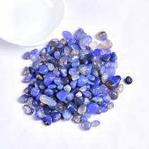 파쇄석 잡석 콩자갈 잔자갈 자갈돌멩이골재 쇄석 깬자갈 천연 크리스탈 자갈 표본 로즈 홈, 푸른 마노, 100 그램