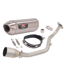 오토바이 배기 전체 시스템 링크 파이프 슬립 온 야마하 Cygnus Gryphus 125cc 수정된 모토 요시무라 머플, 4d