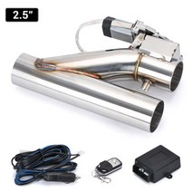 가변배기 자동차 머플러 튜닝오요테 2.53939 3quot 스테인레스 스틸 전기 y 파이프 배기 밸브 컷아웃 컷아웃 키트(리모컨 포함), 2.5인치