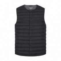 폴햄 남성 구스다운 라운드넥 경량조끼 PHA5VP1012 BK