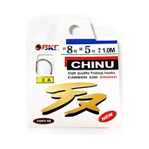 백경 BK-307 지누카드 1m 묶음바늘/감성돔+, 5호바늘 4호라인