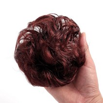C컬 풍성 볼륨 밴드 타입 올림 머리 가발 하이번 로우번 업번 똥머리 당고 셀프 웨딩 촬영 단정 회사 여성 부분 웨이브 블랙 다크 브라운 초코 밀크 체리 오렌지 색상선택 8피스입, 1개, 체리브라운 8피스입