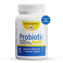 프로바이오틱스 600억 CFU 여성 및 남성을 위해 고안된 고효능 Dr Formulated Lactobacillus Acidophilus. Bifidobacterium Animal