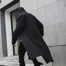 가 남성 고스 블랙 롱 트렌치 코트 맨 하라주쿠 펑크 힙합 롱 재킷 빈티지 고딕 스타일 망토 пальто мужское