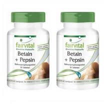 페어바이탈 엔자임 Betain + 펩신 다이제스티브 소화 효소 Fairvital Pd. 90정 2개