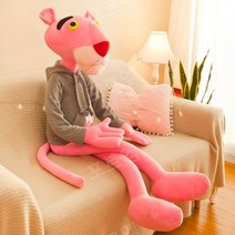 핑크 팬더 인형 애착인형 대형인형 봉제인형 표범 후드티셔츠 핑크팬더 선물, 160CM, 회색 스웨터