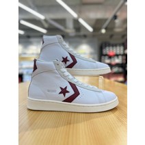 컨버스 남여공용 프로 레더(천연소가죽) OG 화이트 팀 레드 하이 운동화 CONVERSE PRO LEATHER OG WHITE TEAM RED HI 170648C