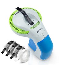 라벨기 라벨프린터 uniplus for dymo labeling machine dymo 12965 manual labeller print 3d embossing label, 4-1팩 프린터-4팩 테이프