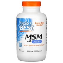 Doctors Best 닥터스 베스트 식이유황 MSM with OptiMSM 1000mg 360캡슐