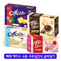 해태 샌드에이스 딸기레몬 찐초코 204g 에이스 360g 에이스 뉴욕치즈케이크맛 360g 4종 사무실간식 골라담기, 4. 에이스 뉴욕치즈케이크맛 364g